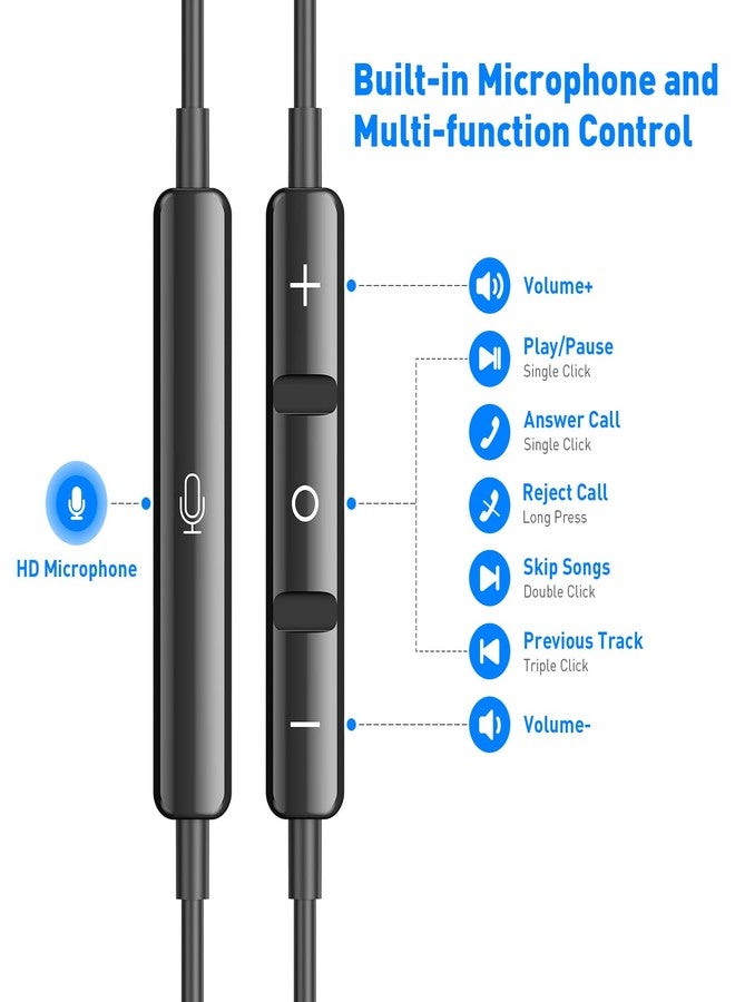 سماعات أذن سلكية بمنفذ USB-C مع ميكروفون وتحكم في مستوى الصوت، متوافقة مع أجهزة iPhone 17 و16 و15 Pro Max وGalaxy S25 وS24 وS23 وS22 Ultra، وسماعات أذن ستيريو عالية الدقة مغناطيسية من النوع C، وسماعات أذن داخلية متوافقة مع iPad Pro M5/Android - Image 4